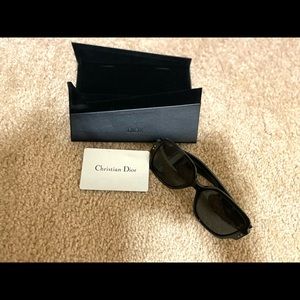 COPY - Christian Dior Black Sunglasses W/ Hint Of Gold
